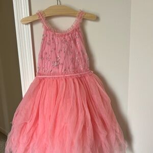 Pink Starry Kids Casual Dress